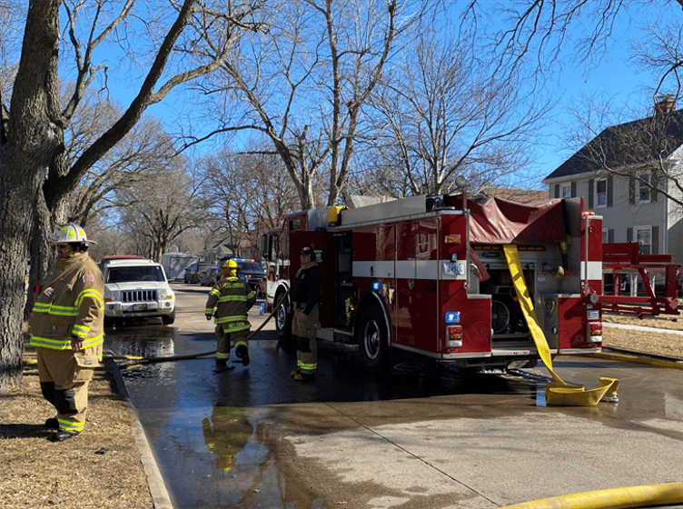 Columbus Fire Department officials on scene of a structure fire in the 2800 block of 20th Street in Columbus. Chief Ryan Gray said the fire was determined to be accidental.