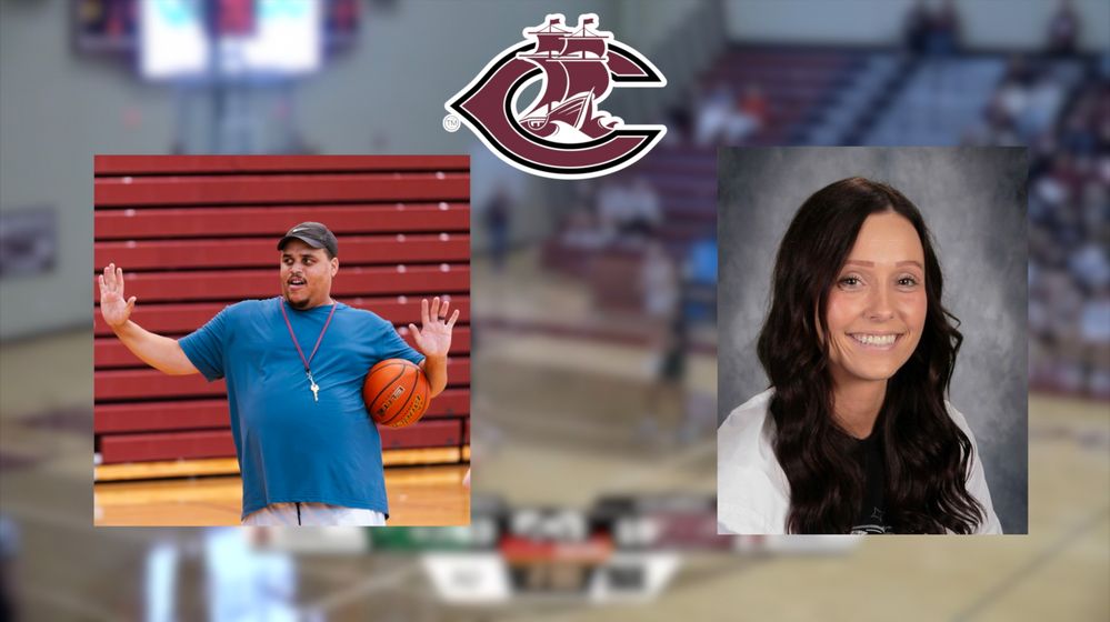 Andrew Johnson (Left) resigned as Columbus girls basketball coach. Conner Lowery (right) is the interim coach. Photos courtesy Columbus Public Schools
